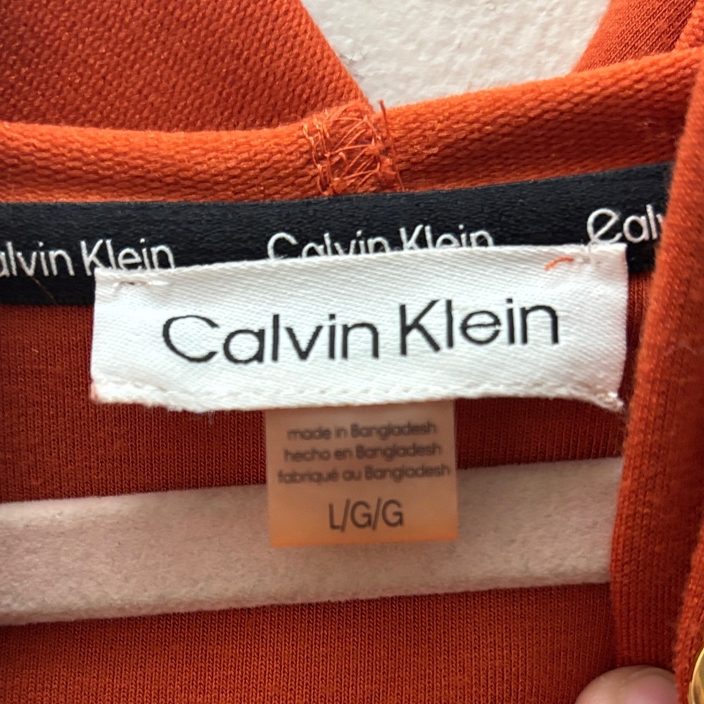 Calvin Klein Women's Turtleneck Sweater in Vibrant Orange - Picture 3 of 4